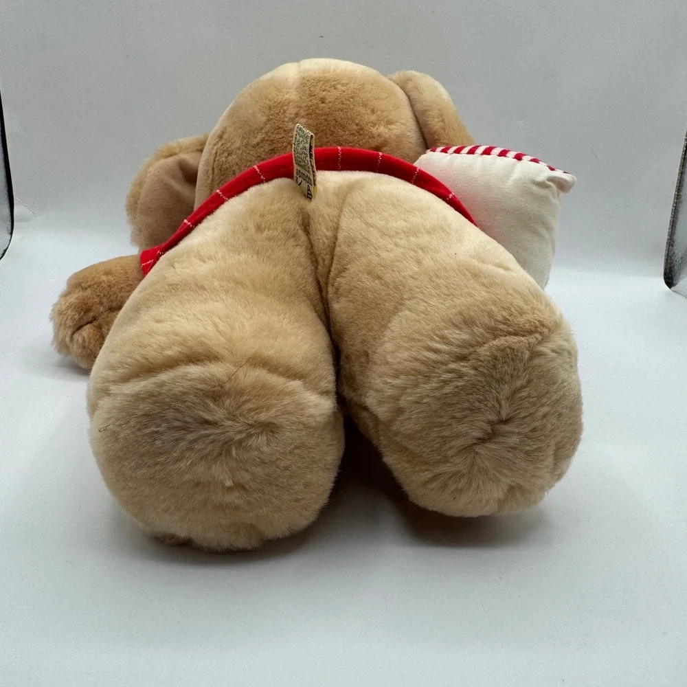 Applause Plush Puppy Sleepover Dog Small Tan Red I Love Heart Vintage‎ 1987 Toy